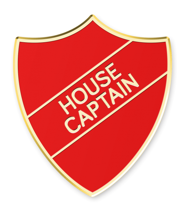Green Captain Enamel School Shield Badge